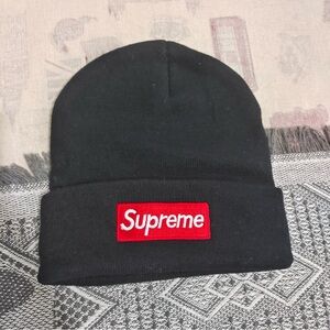Supreme Box Logo Knit Beanie - Black
